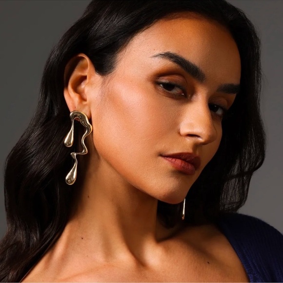 Zara Rode Irregularity Water Drop Earrings - Picture 2 of 3